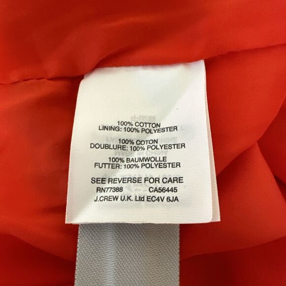 J Crew Womens Fringy Tweed Sleeveless Sheath Dress Size 12 Orange Red Cotton - Picture 7 of 7